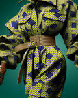 1er WAX - NZINGA - Violet - jaune