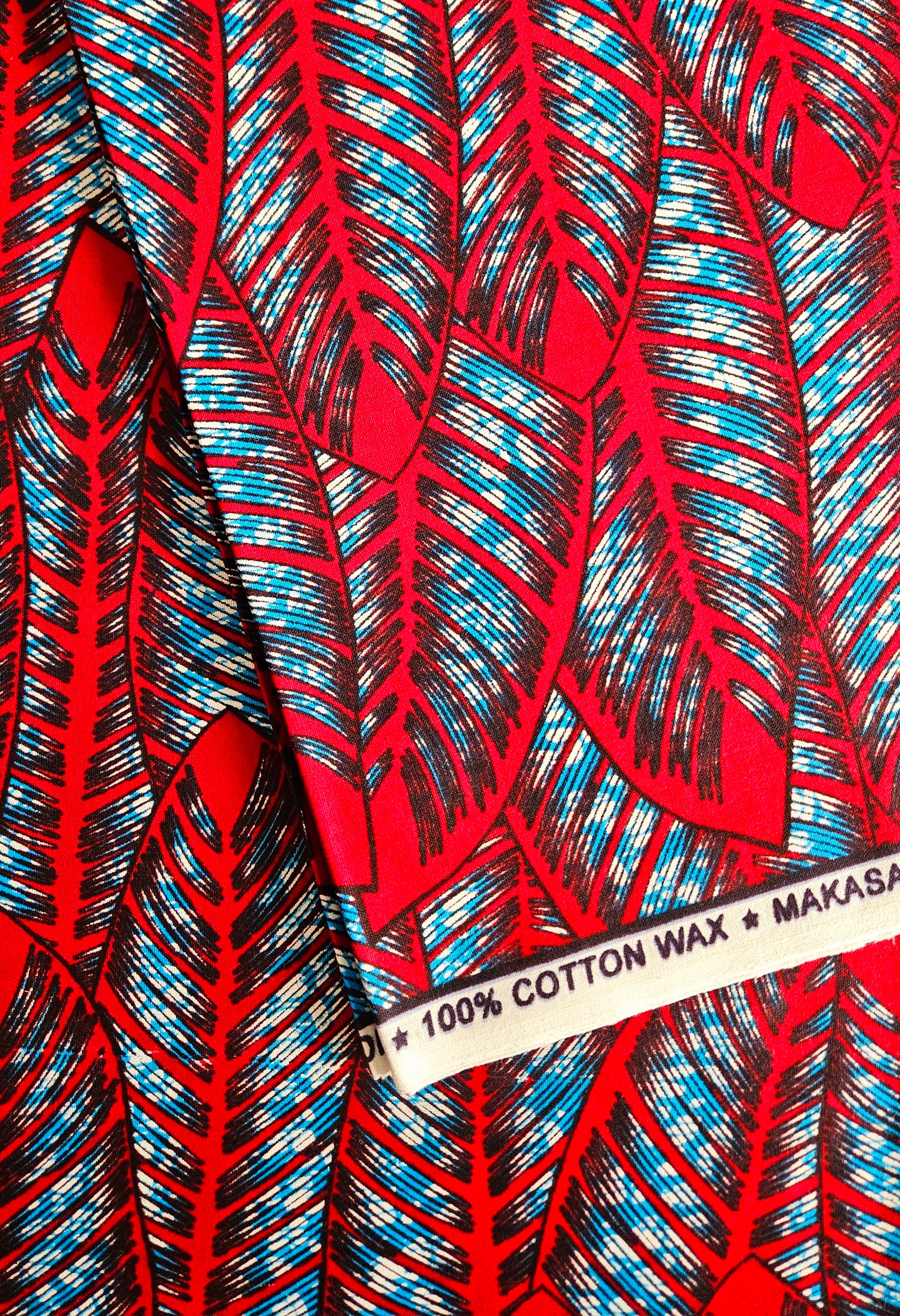 1er Wax - MAKASA - Rouge