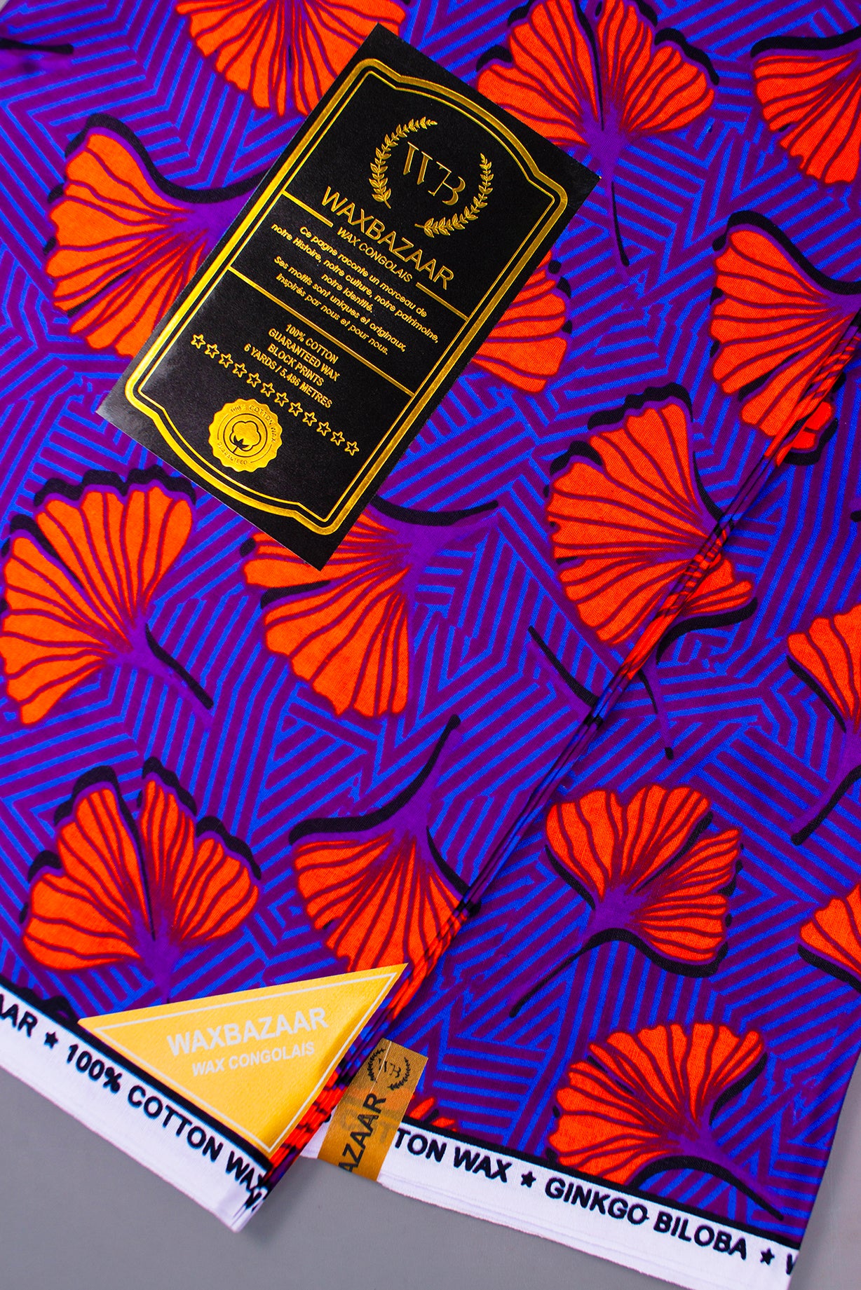 1er WAX - GINKGO BILOBA - Mauve &amp; orange fluo