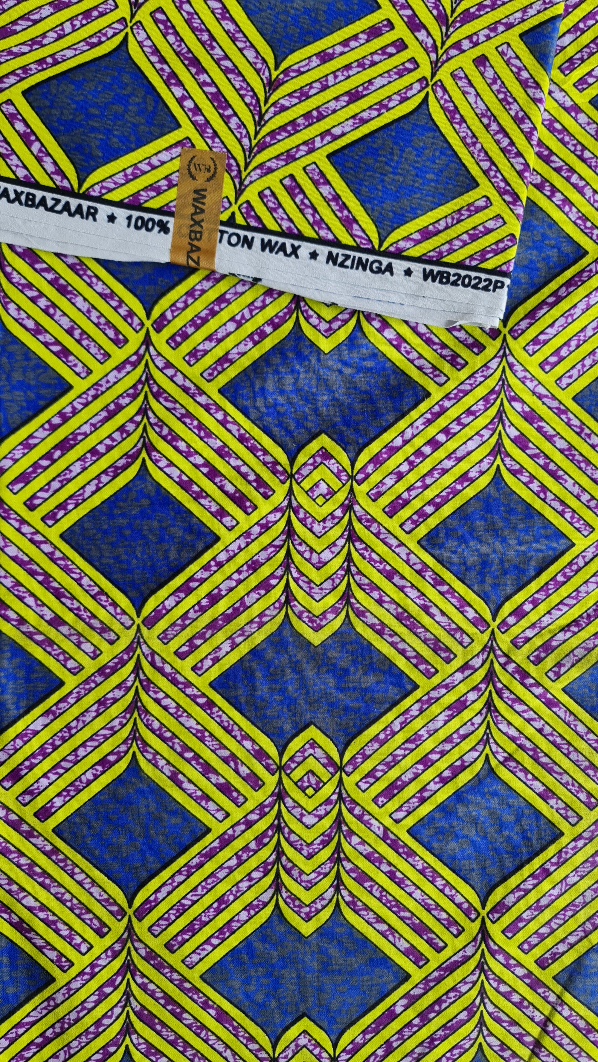 1er WAX - NZINGA - Violet - jaune